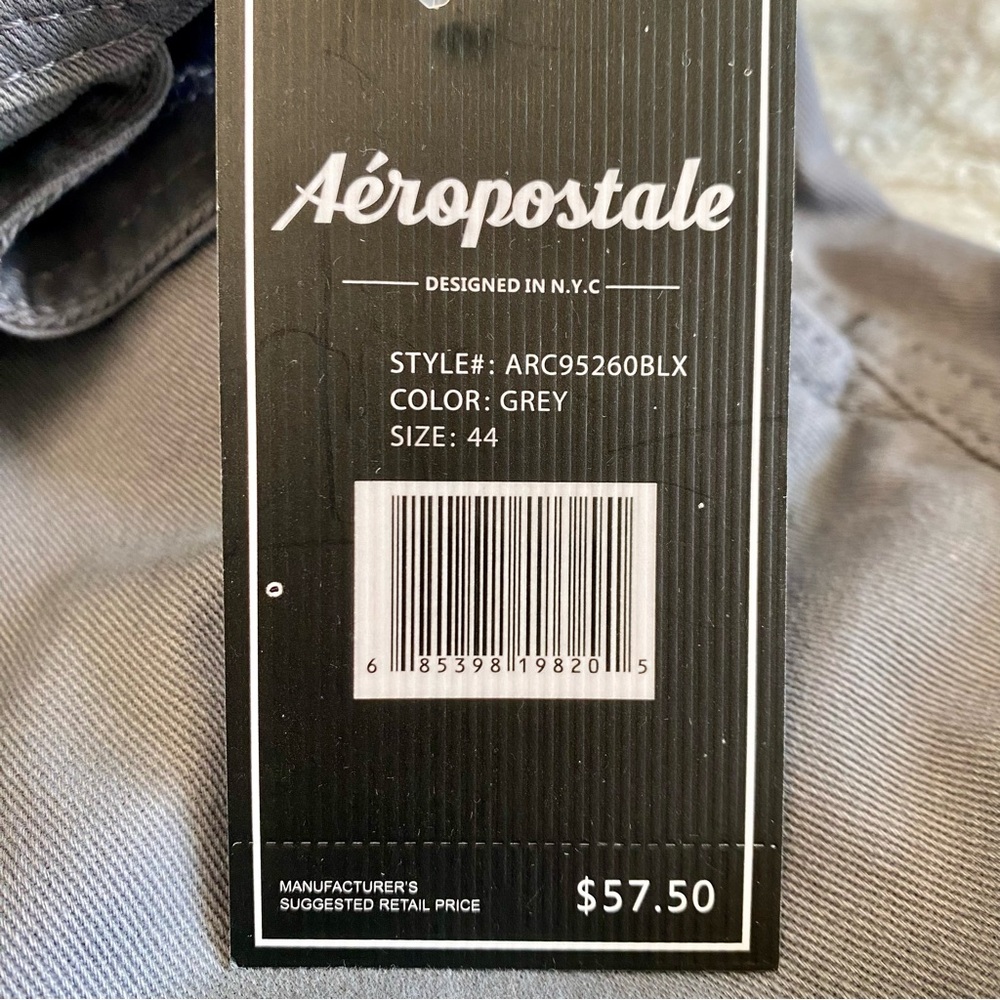 Aeropostale Sz 44 Gray Grey Men’s Cargo Shorts 🩳 W/ Belt NWT - Picture 4 of 6
